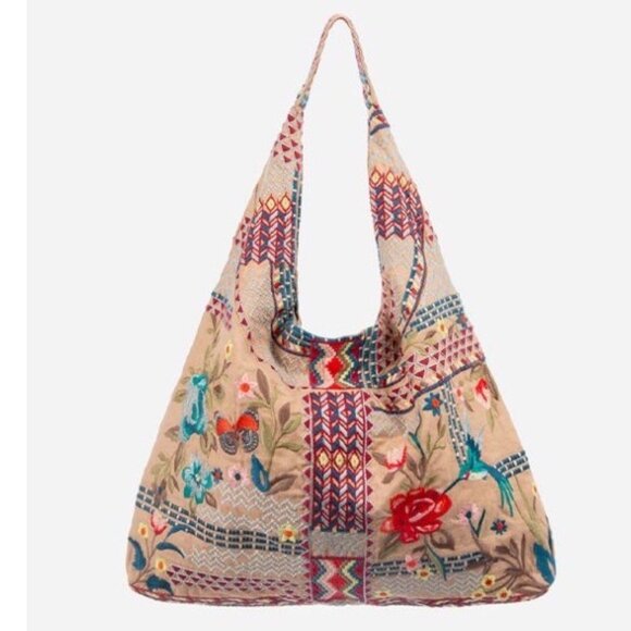 Johnny Was Handbags - NWOT Johnny Was Hobo Embroidered Gensia Bag Purse